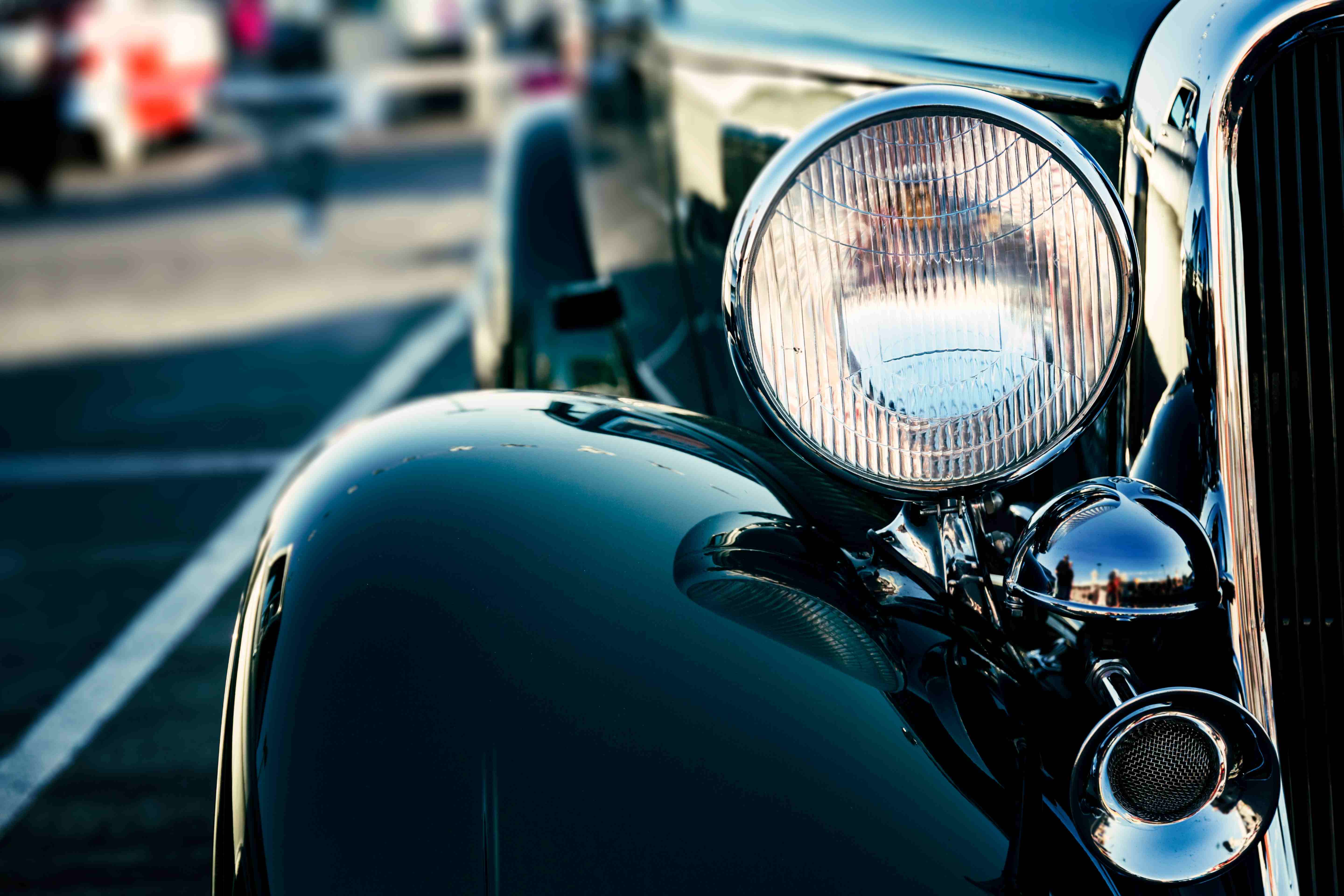Vintage Black Hot Rod Detail